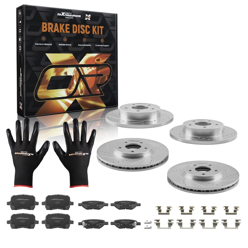 Front Rear Brake Rotors+Brake Pads Set for Chevrolet HHR 2008 S-55093 S-55094