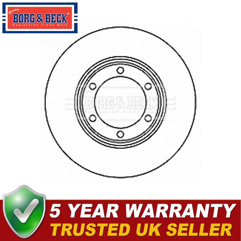 Borg & Beck Front 1x Brake Disc Fits Mitsubishi L200 2.0 2.4 D 2.5 TD MB950958