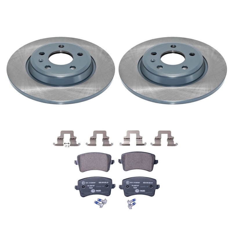 DuraGo Rear Rotor Hella Low-Met Disc Brake Pad Kit For Audi A4 A5 allroad Q5