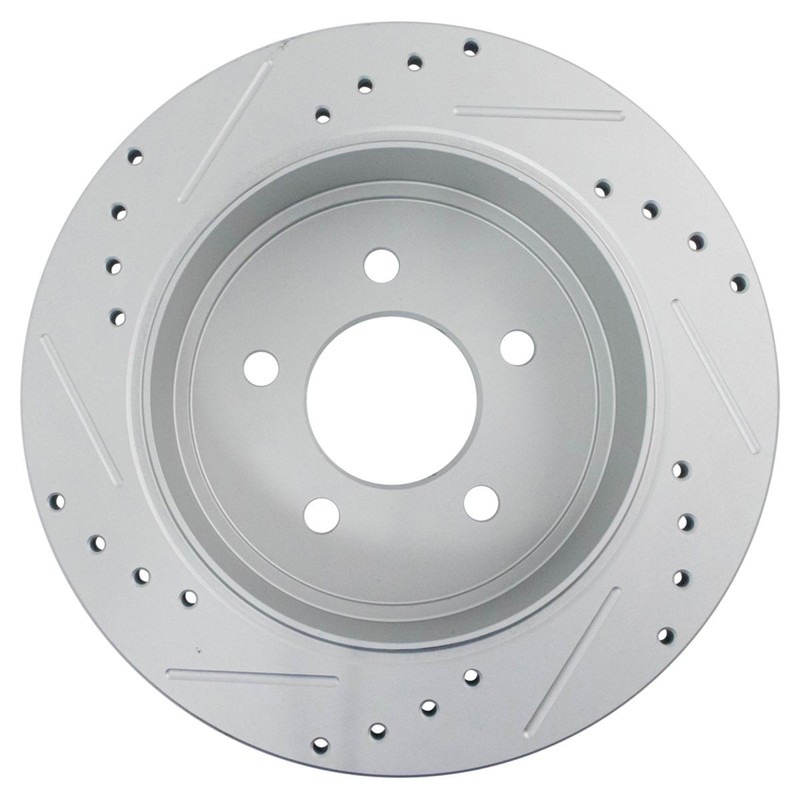 Performance Drilled Slotted Rear G-Coated Brake Rotor Pair for Ford gallery