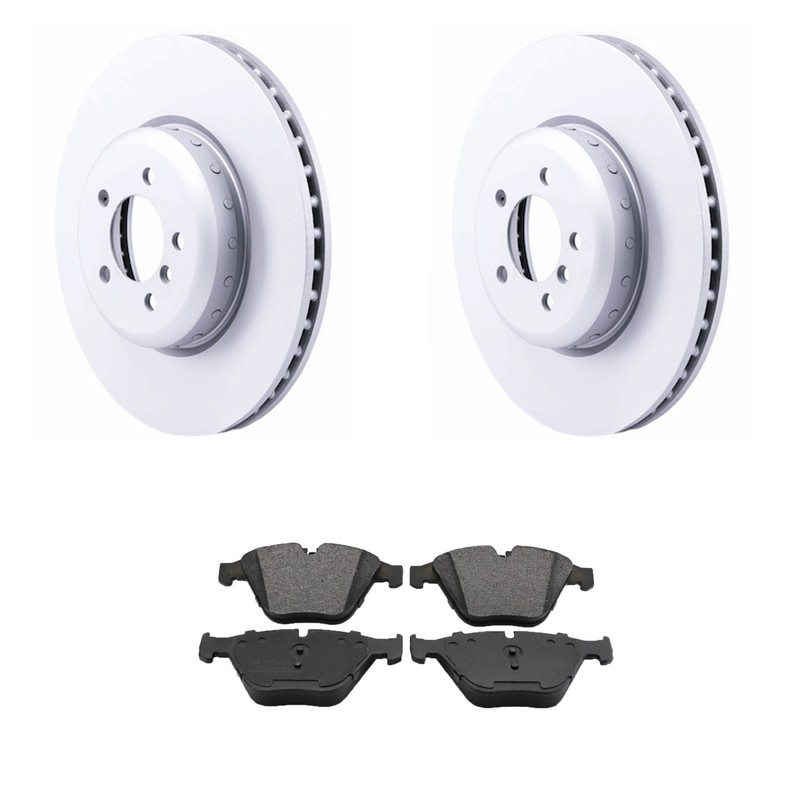 Hella Front Rotors Bosch QuietCast Semi-Met Disc Brake Pad Kit For F30 335i Base