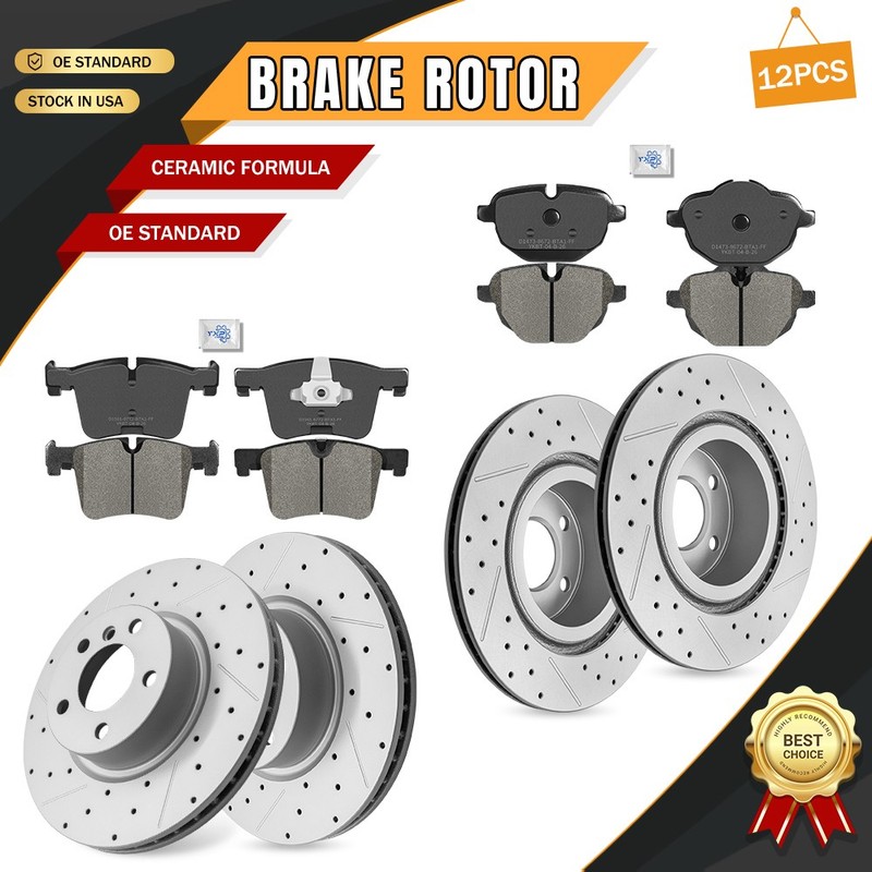 Front+Rear Disc Brake Rotors Ceramic Pads for BMW X4 xDrive28i 2017-18 X3 11-17
