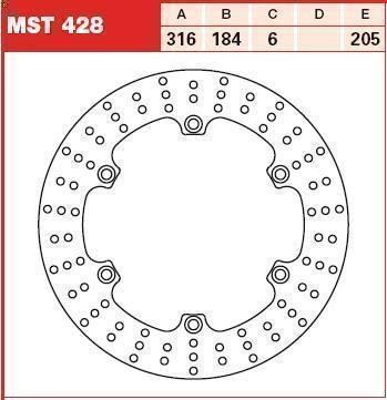 1X Brake Disc TRW MST428