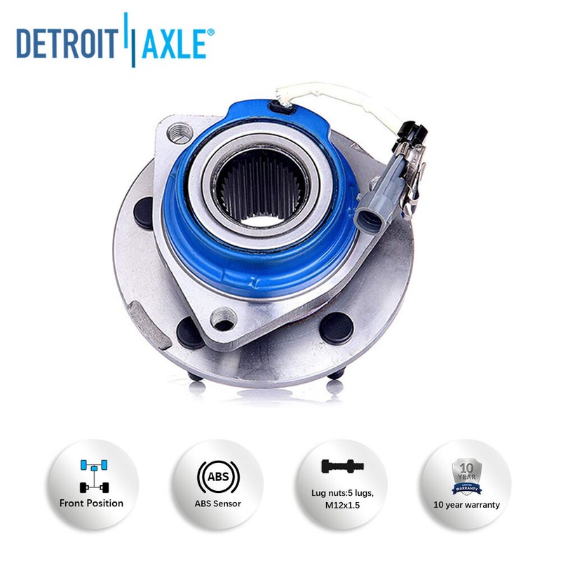 Front Rear Brake Rotor Ceramic Pad Wheel Hub Bearing for 06-10 Chevy Impala FWD gallery