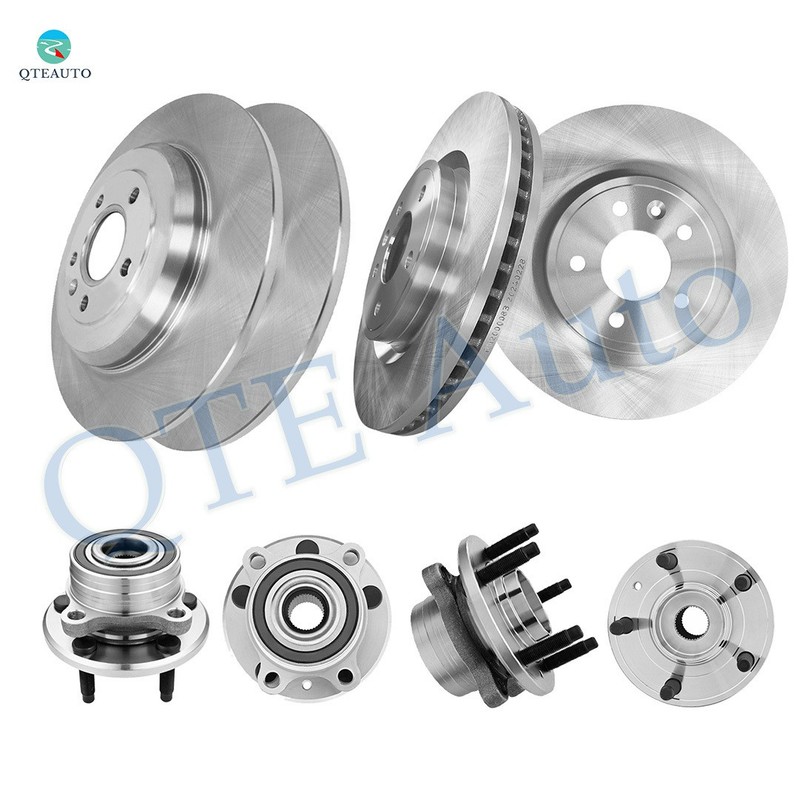 8P Front 325-Rear 330 Brake Rotors-Wheel Hub Bearing For 2011-2019 Ford Explorer
