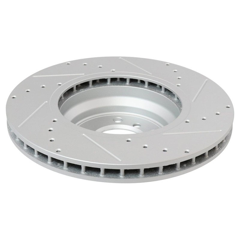 TRQ Front & Rear Performance Brake Rotor Drilled Slotted Coated Kit for BMW gallery