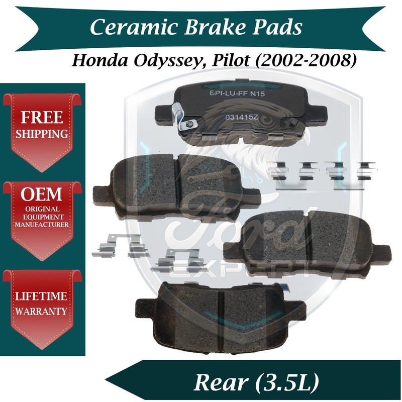 Premium OE Rear Ceramic Brake Pads Kit For 2002-2008 Honda Pilot Odyssey
