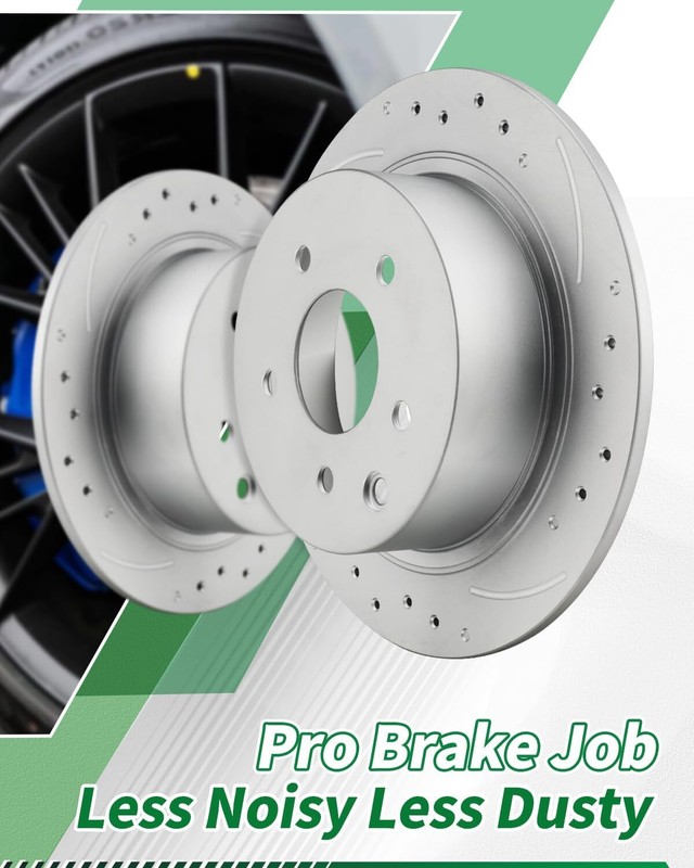 Front Disc Brake Rotors Ceramic Brake Pads for 2003 2004 Nissan Xterra Frontier gallery