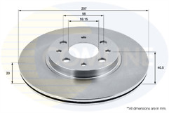 Coated Brake Disc Front Axle To Fit Alfa Romeo 145 94->01, 146 94->01, 155 92->9
