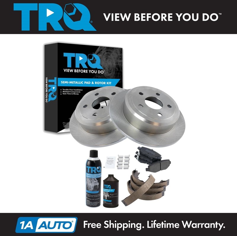 TRQ Rear Brake Pad & Rotor Kit Fits 2007-2017 Jeep Wrangler 2018 Wrangler JK