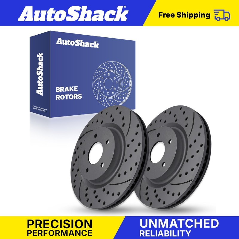 Front Drilled Slotted Brake Rotors Pair for Nissan, Maxima 2009-2014, 2016-2023