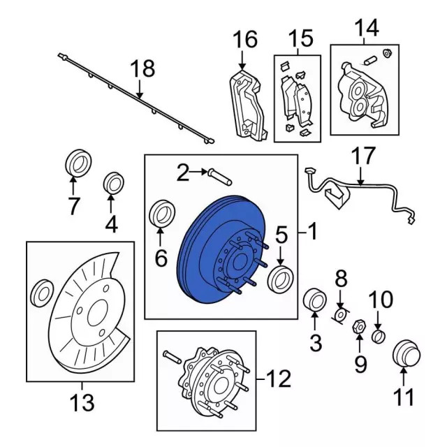 Genuine Ford Rotor Assembly - Brake Front PC3Z-1102-A gallery