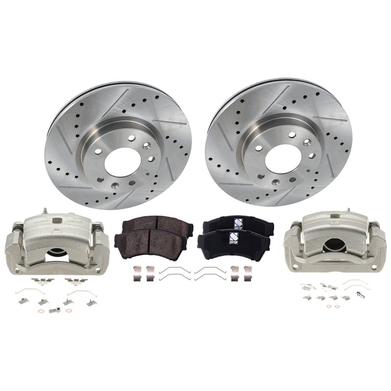 Brake Kit With Calipers 2-Wheel Set Front for Mazda Ford Fusion Lincoln MKZ