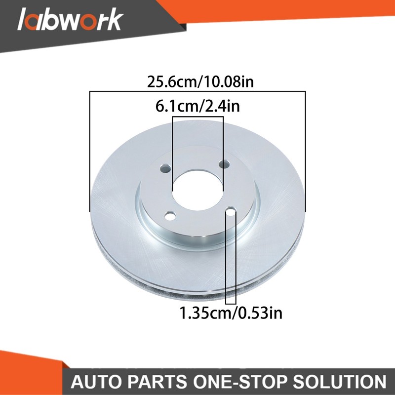 Labwork Front Disc Brake Rotor & Ceramic Brake Pad For Nissan Kicks 2018-2022 gallery