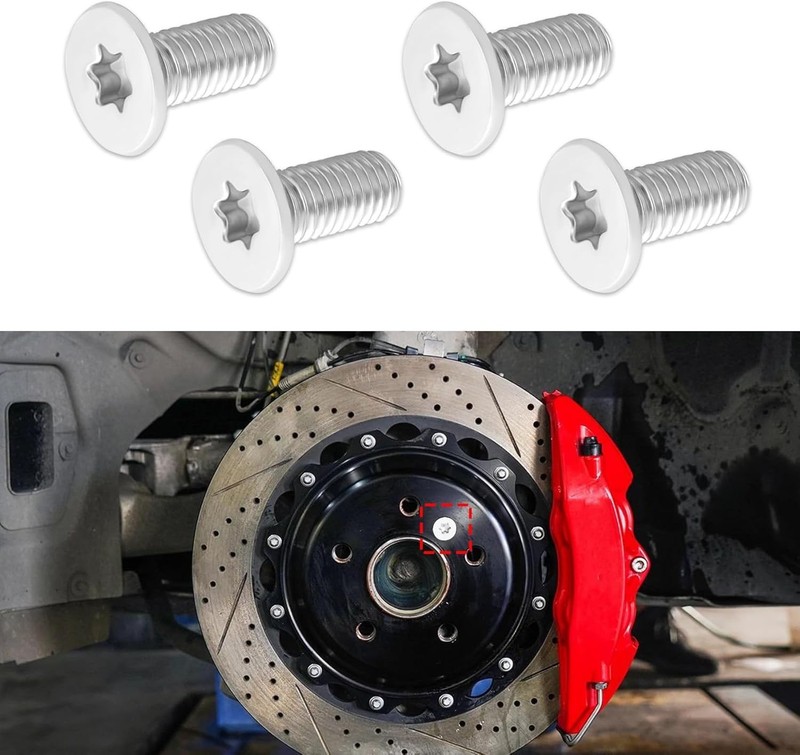4PCS Stainless Steel Brake Rotor Screws, M8x20mm Kit for Buick & Chevy Models gallery