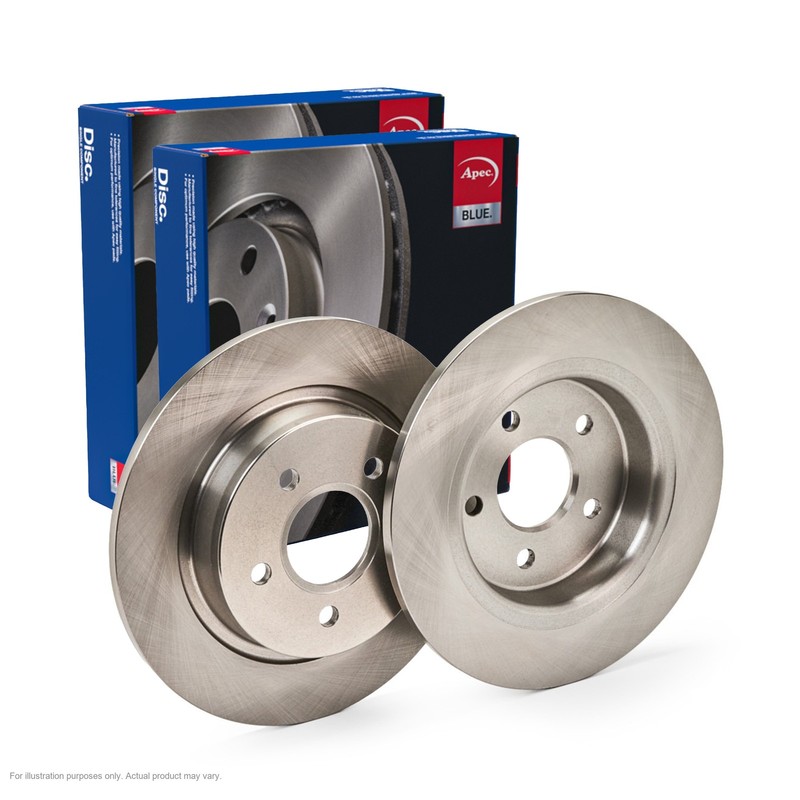 2x APEC Rear Brake Discs for FORD C-MAX 2007-10 280mm Solid SDK6114