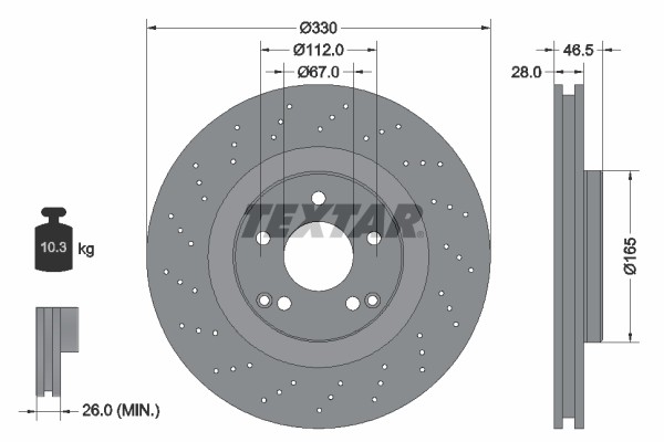Textar 92119805 Brake Disc for Mercedes-Benz gallery