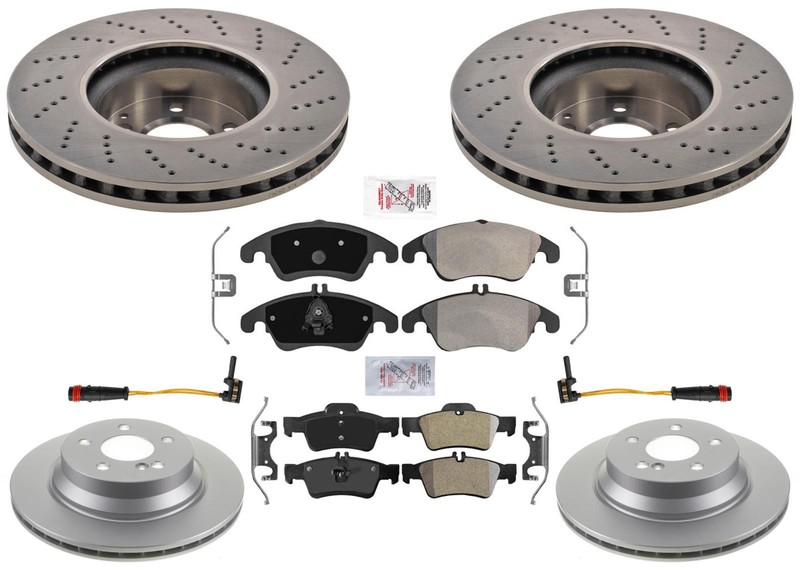 Front Disc Brake Rotors Brake Pads fits Mercedes Benz E400 Sedan Sport 2013-2016