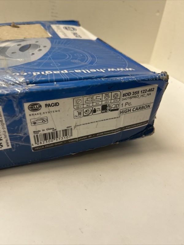 Disc Brake Rotor-Base Front Hella-PAGID 355122462 gallery