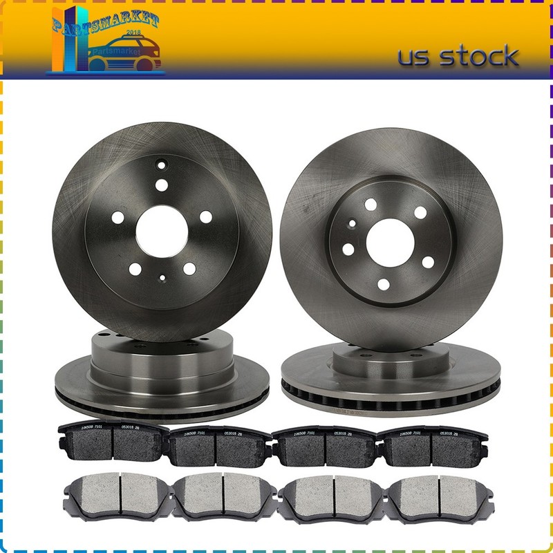 Front + Rear Brake Rotors Discs Brake Pads For CHEVROLET EQUINOX 2010 – 2017