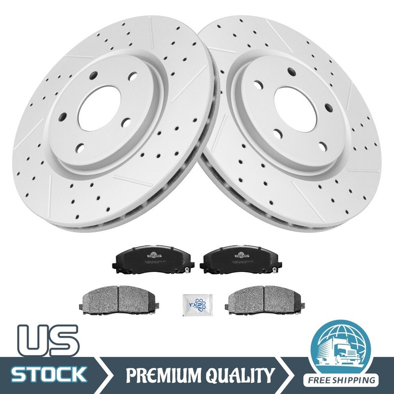 Front Brake Rotors & Pads for Dodge Journey Grand Caravan Town & Country Ram C/V