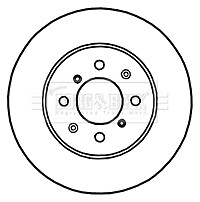 Borg & Beck Front 1x Brake Disc Fits Honda Jazz 2004-2008 City 2008- 1.2 1.3 gallery