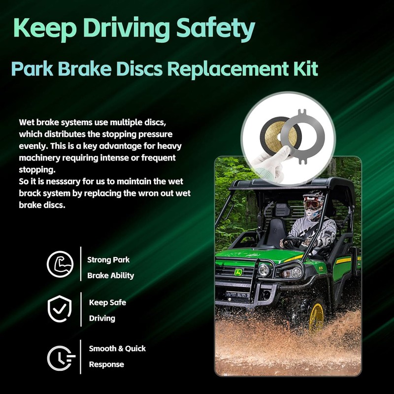 AM148465 Wet Brake Disk Kit for JohnDeere Gator XUV Vehicle 625 825 835 855 865 gallery