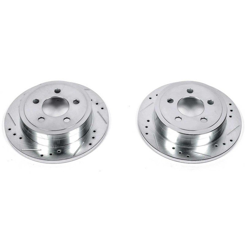 Power Stop for 03-07 Jeep Liberty Rear Evolution Drilled & Slotted Rotors – Pair