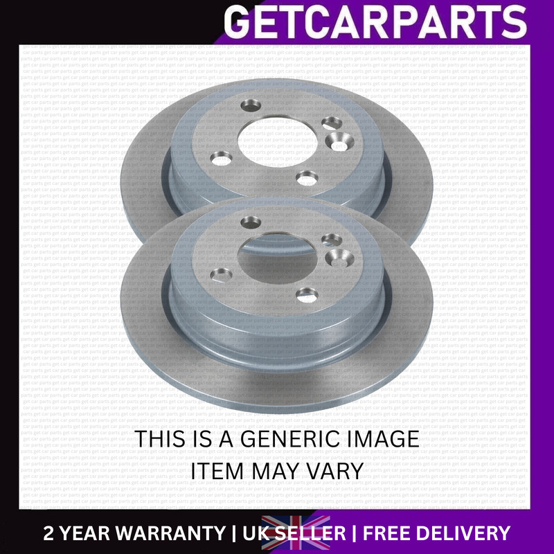 Ford Grand C-Max 2010-2019 Pair Rear Solid Brake Discs 280mm 1.0/1.5/1.6/2.0