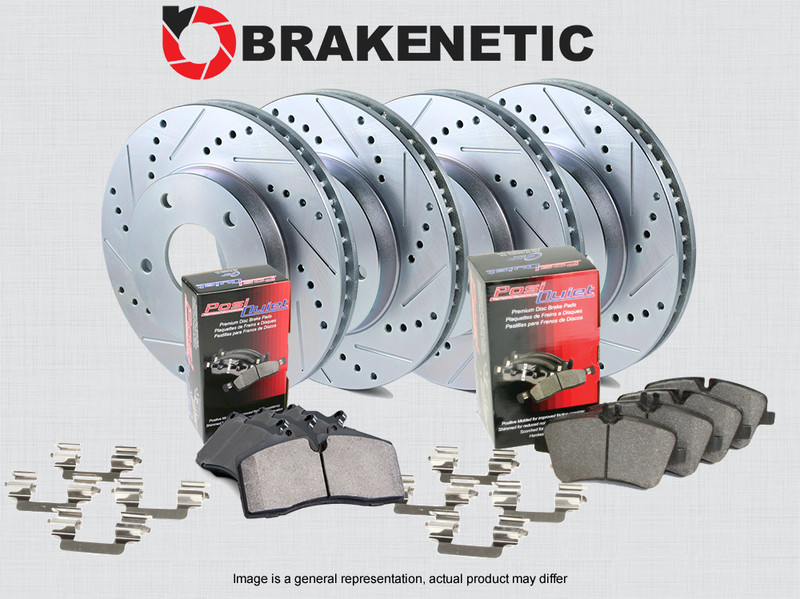 F&R BRAKENETIC Sport Drill Slot Brake Rotors + Ceramic Pads 36.40046.16