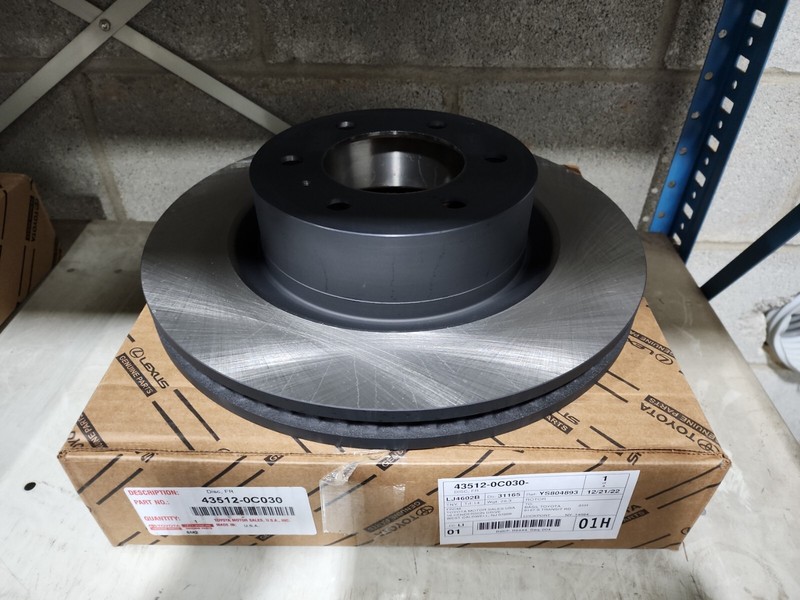2022 - 2023 Toyota Tundra Front Rotor Genuine OEM 43512-0C030 gallery