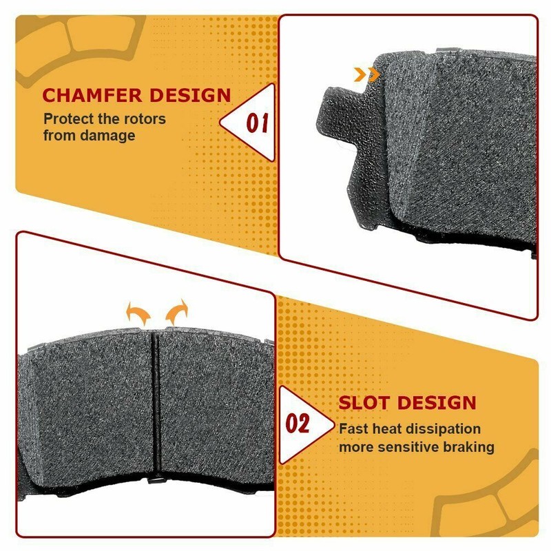 Front Rear Ceramic Brake Pads Brake Rotors For 2009-2014 2016-2022 Nissan Maxima gallery