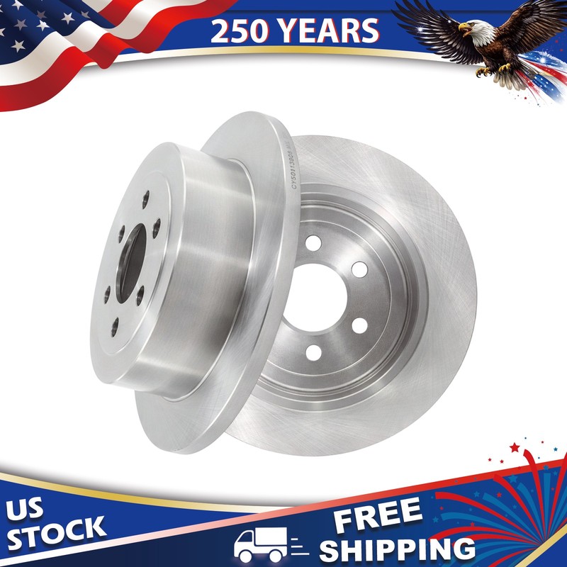 312mm Both of (2) Pair Rear Disc Brake Rotors for Dodge Dakota 6 Lugs 2003-2004