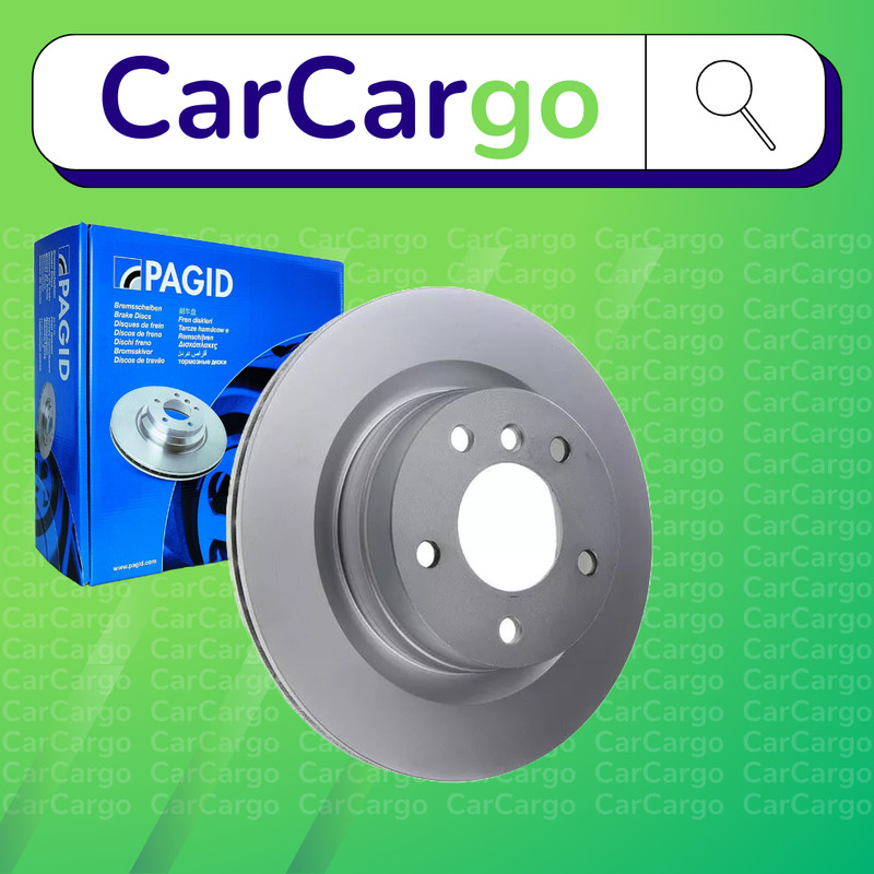 Pagid Vented Rear Brake Discs Pair For BMW 1 Series 123d 2007-2011 300 mm