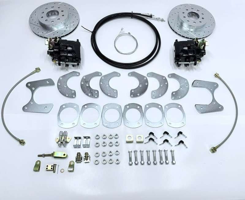 Universal Rear End Disc Brake Conversion Kit Black Fits Ford 9″ Inch