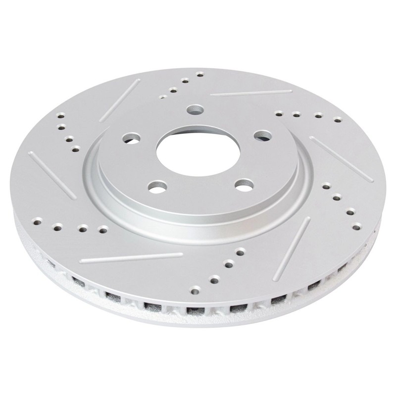 Front & Rear Performance Drilled Slotted Coated Rotor Kit for Chevy Pontiac gallery