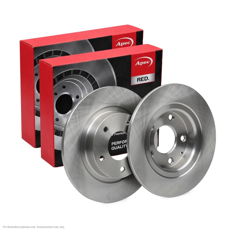 2X APEC Rear Brake Discs for MAZDA 6 Saloon 2012- 278mm Solid DSK3020