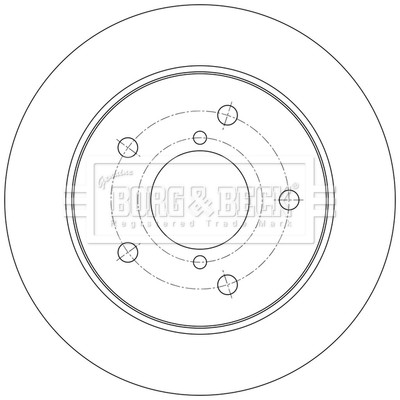 2x Brake Discs Pair Solid Rear 252mm BBD5607 Borg & Beck Set 5561168R00 Quality gallery