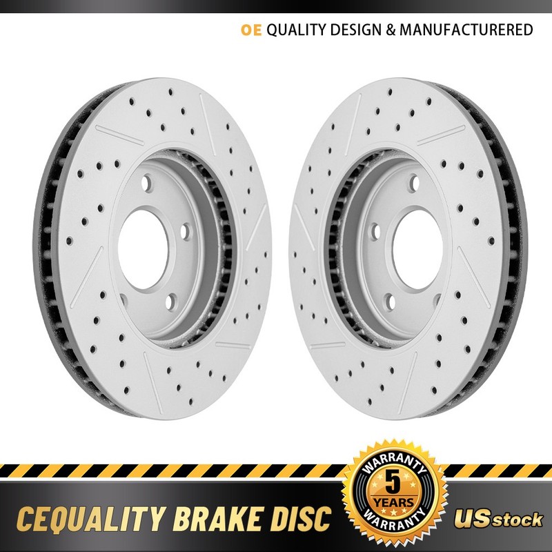 For Nissan NV200 2013-2021 LEAF 2018-2025 283mm Front Drilled Disc Brake Rotors