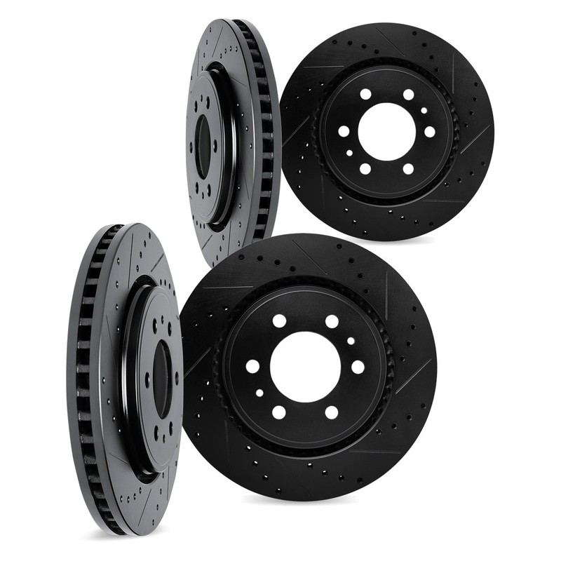 For Toyota 4Runner 10-24 Brake Rotor Set DFC Premium Drilled & Slotted Front &