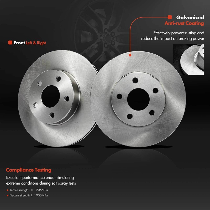 2pcs Front Disc Brake Rotors for Chevrolet Cavalier Corsica Oldsmobile Achieva gallery