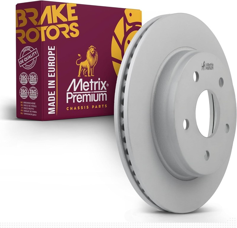 Metrix Premium Front Coated Vented Disc Brake Rotor Fits Ram 1500 Classic