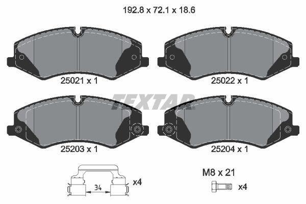 TEXTAR Brake Discs & Pads Front & Rear Braking Service Set Fits Land Rover gallery