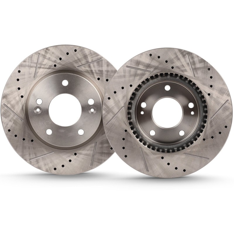 2X For Kia Seltos 2021-2022 For Kia Soul 2014-2022 Front Soltted Brake Rotors gallery