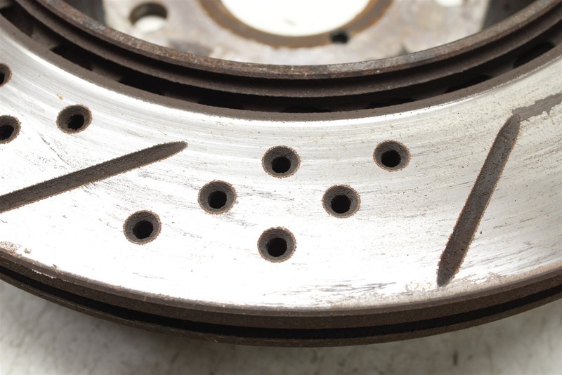 Rear Slotted Rotor SINGLE for Subaru Impreza WRX STI 05-07 gallery