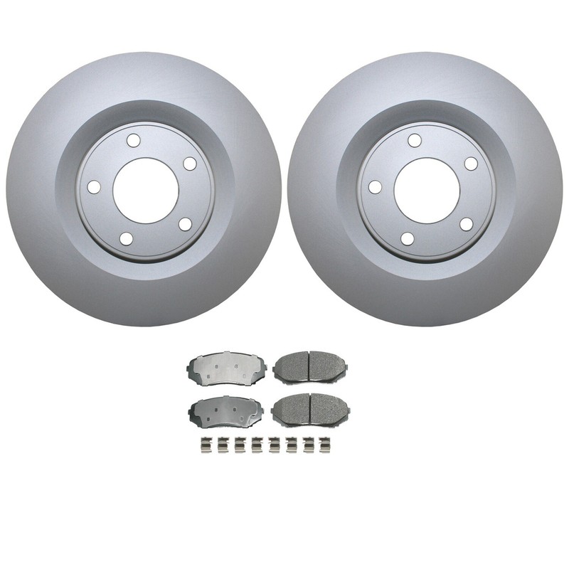 Front Brake Kit 320mm Disc Rotors Akebono Ceramic Pads For Ford Edge Lincoln MKX gallery