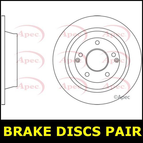 Brake Discs Pair Rear FOR TOYOTA COROLLA 1.8 18->ON Hybrid Apec gallery