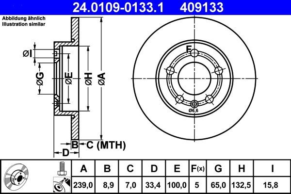 Brake Disc For Audi A3 TT Skoda OCTAVIA VW BORA GOLF 96-14 1J0615601D gallery