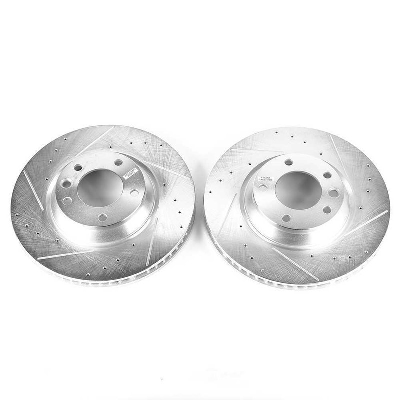 Disc Brake Rotor Set-Front Drilled, Slotted and Zinc Plated Brake Rotor Pair