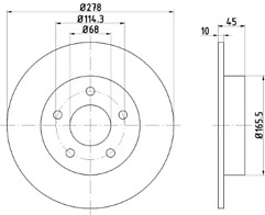 DRIVEMASTER REAR BRAKE DISCS X2 FITS NISSAN ALMERA PRIMERA DMD055